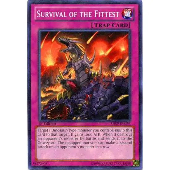 YuGiOh Trading Card Game Shadow Specters Common Survival of the Fittest SHSP-EN079
