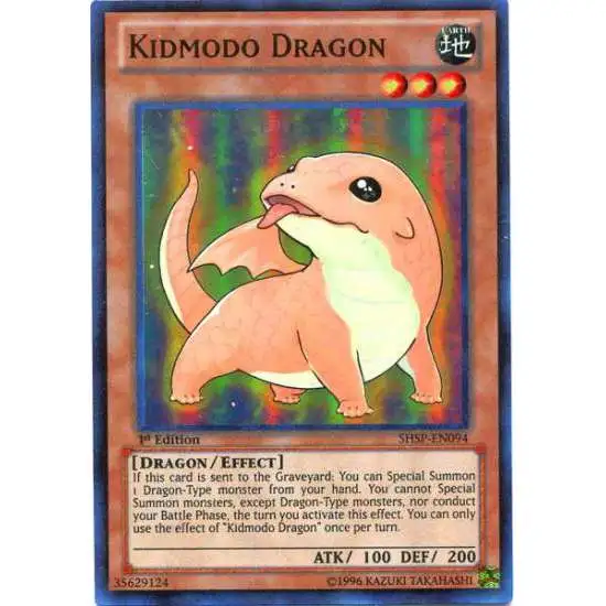 YuGiOh Trading Card Game Shadow Specters Super Rare Kidmodo Dragon SHSP-EN094