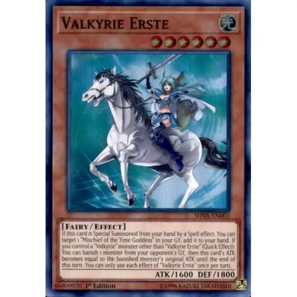 YuGiOh Shadows over Valhalla Super Rare Valkyrie Erste SHVA-EN003