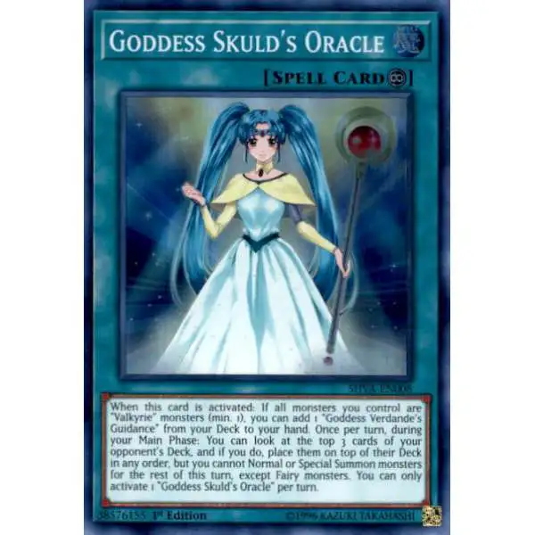 YuGiOh Shadows over Valhalla Super Rare Goddess Skuld's Oracle SHVA-EN008