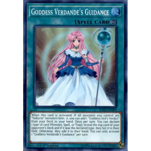 YuGiOh Shadows over Valhalla Super Rare Goddess Verdande's Guidance SHVA-EN009
