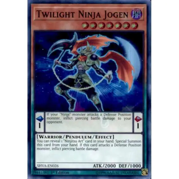 YuGiOh Shadows over Valhalla Super Rare Twilight Ninja Jogen SHVA-EN026