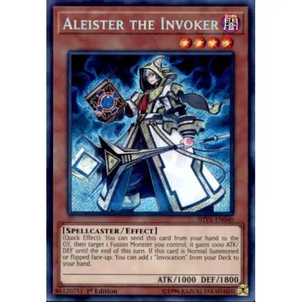 YuGiOh Shadows over Valhalla Secret Rare Aleister the Invoker SHVA-EN040
