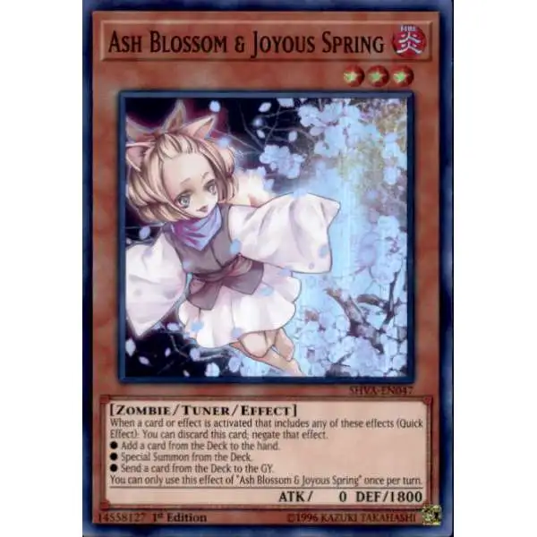 YuGiOh Shadows over Valhalla Super Rare Ash Blossom & Joyous Spring SHVA-EN047