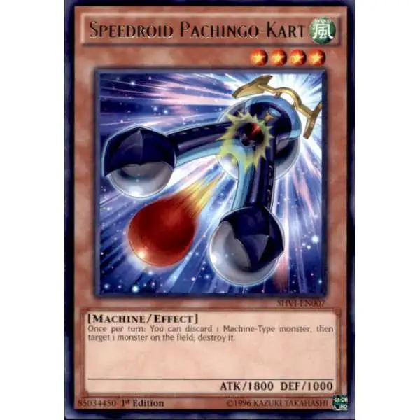YuGiOh Trading Card Game Shining Victories Rare Speedroid Pachingo-Kart SHVI-EN007