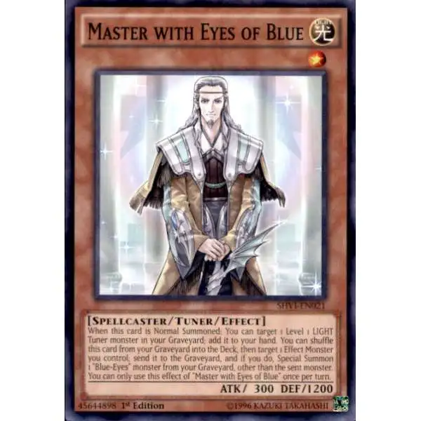 YuGiOh Trading Card Game Shining Victories Common Master with Eyes of Blue SHVI-EN021