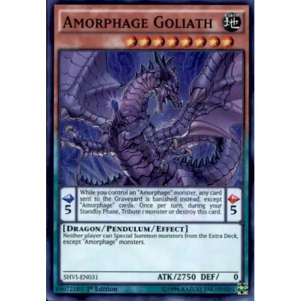 YuGiOh Trading Card Game Shining Victories Super Rare Amorphage Goliath SHVI-EN031
