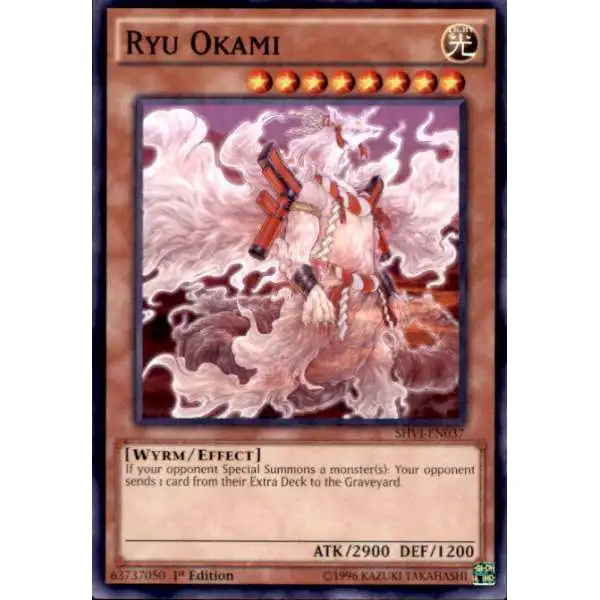 YuGiOh Trading Card Game Shining Victories Common Ryu Okami SHVI-EN037