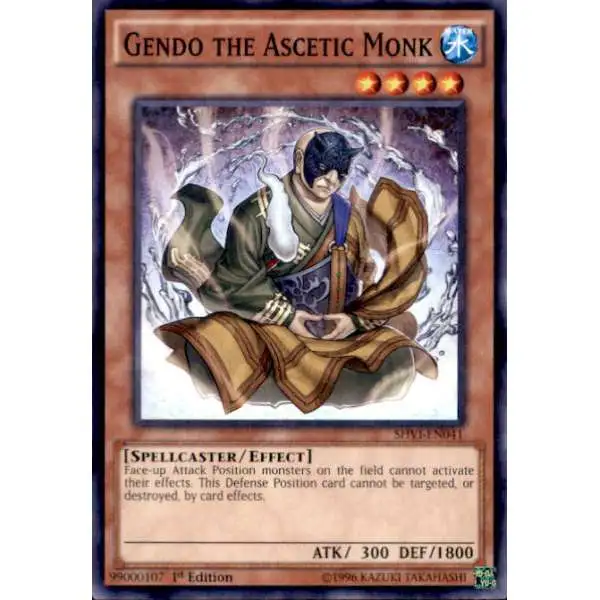 YuGiOh Trading Card Game Shining Victories Common Gendo the Ascetic Monk SHVI-EN041