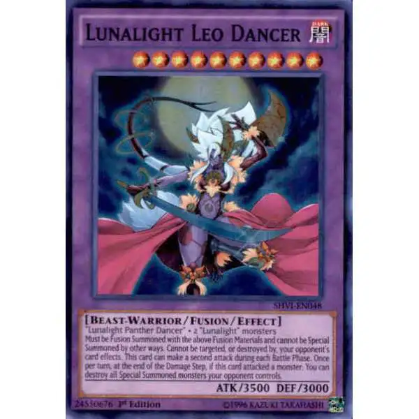 YuGiOh Trading Card Game Shining Victories Super Rare Lunalight Leo Dancer SHVI-EN048