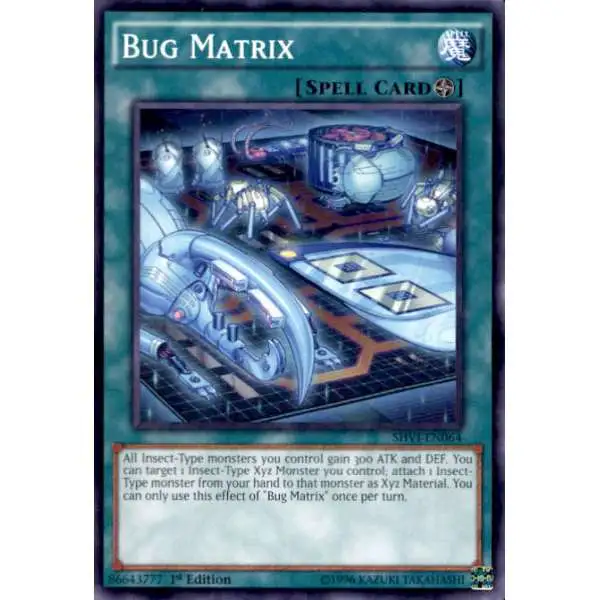 YuGiOh Trading Card Game Shining Victories Common Bug Matrix SHVI-EN064