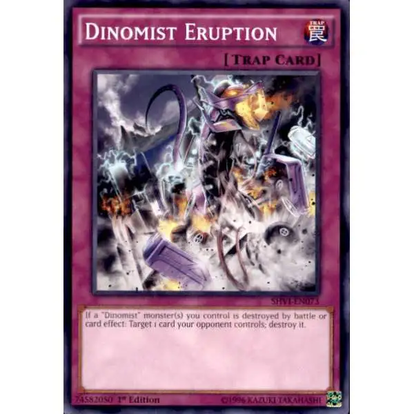 YuGiOh Trading Card Game Shining Victories Common Dinomist Eruption SHVI-EN073