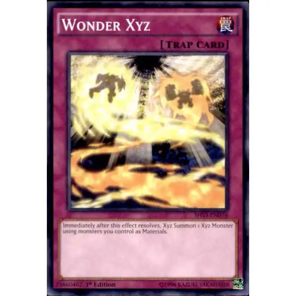 YuGiOh Trading Card Game Shining Victories Common Wonder Xyz SHVI-EN076