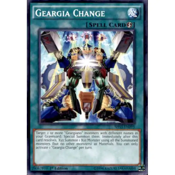 YuGiOh Trading Card Game Shining Victories Common Geargia Change SHVI-EN095
