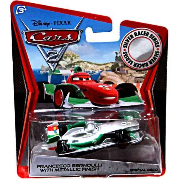 Disney / Pixar Cars Cars 2 Silver Racer Series Francesco Bernoulli with Metallic Finish Exclusive Diecast Car