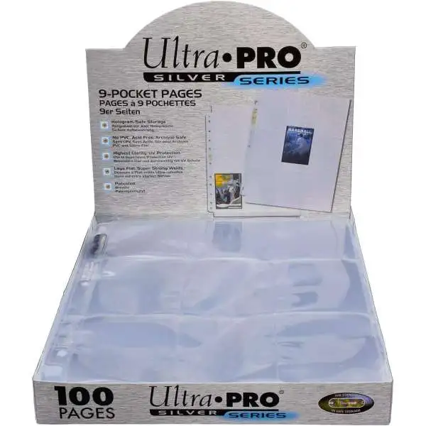 Ultra Pro Card Supplies Silver Series 9-Pocket Pages [100 Count]
