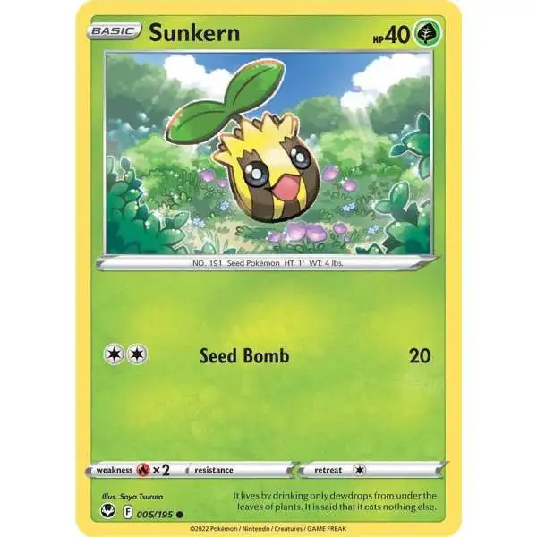 Pokemon Trading Card Game Sword & Shield Silver Tempest Common Sunkern #5
