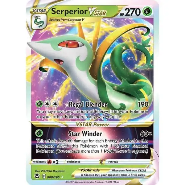 Pokemon Trading Card Game Sword & Shield Silver Tempest Ultra Rare Serperior VSTAR #8