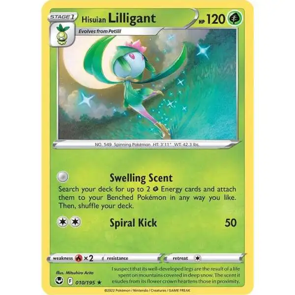Pokemon Trading Card Game Sword & Shield Silver Tempest Rare Hisuian Lilligant #10