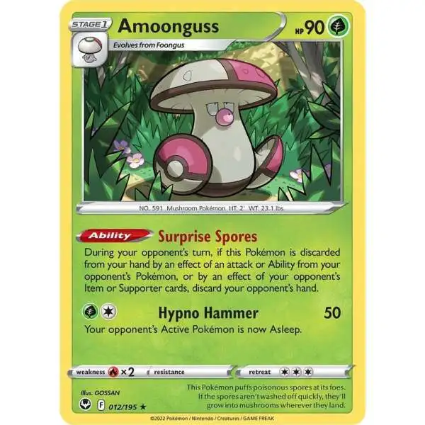 Pokemon Trading Card Game Sword & Shield Silver Tempest Rare Amoonguss #12