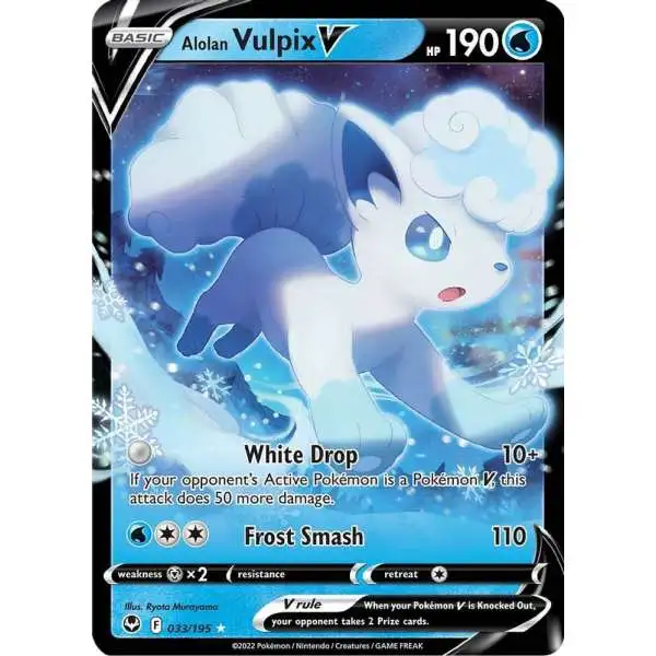Pokemon Trading Card Game Sword & Shield Silver Tempest Ultra Rare Alolan Vulpix V #33