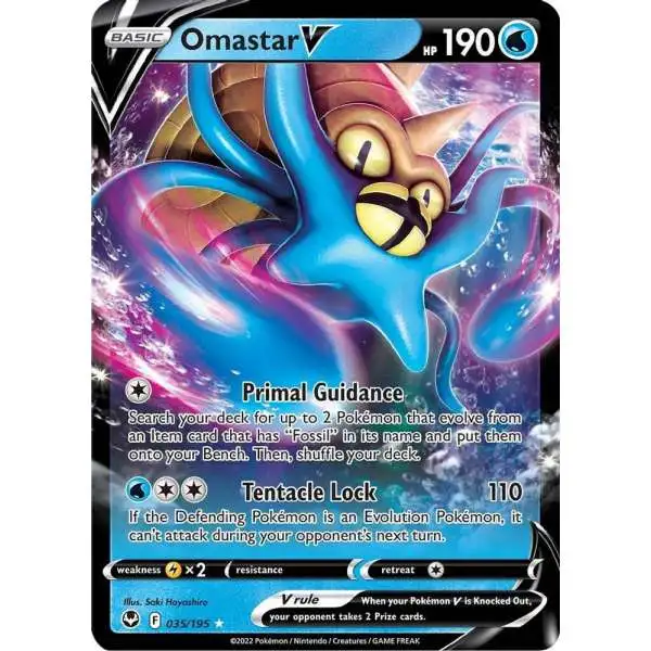 Pokemon Trading Card Game Sword & Shield Silver Tempest Ultra Rare Omastar V #35