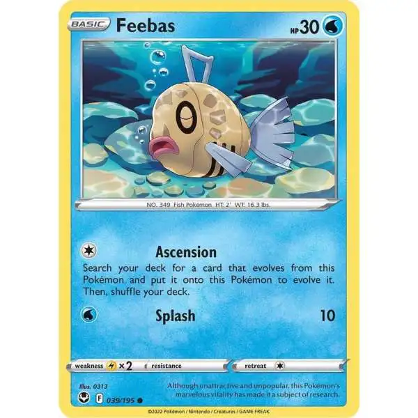 Pokemon Trading Card Game Sword & Shield Silver Tempest Common Feebas #39