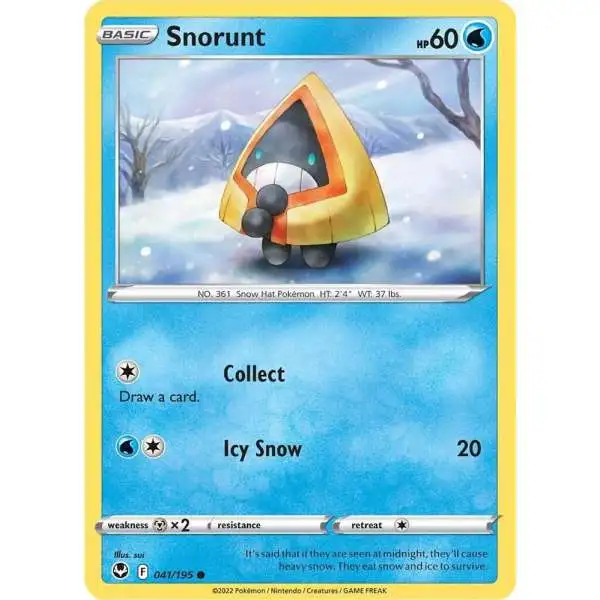 Pokemon Trading Card Game Sword & Shield Silver Tempest Common Snorunt #41