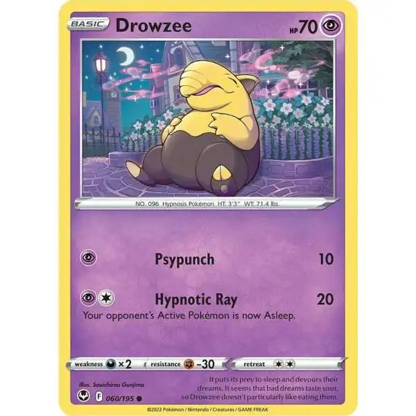 Pokemon Trading Card Game Sword & Shield Silver Tempest Common Drowzee #60