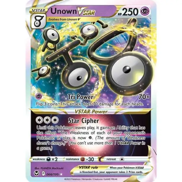 Pokemon Trading Card Game Sword & Shield Silver Tempest Ultra Rare Unown VSTAR #66