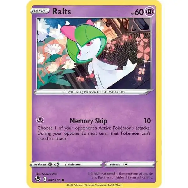 Pokemon Trading Card Game Sword & Shield Silver Tempest Common Ralts #67