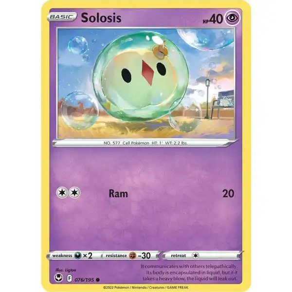 Pokemon Trading Card Game Sword & Shield Silver Tempest Common Solosis #76