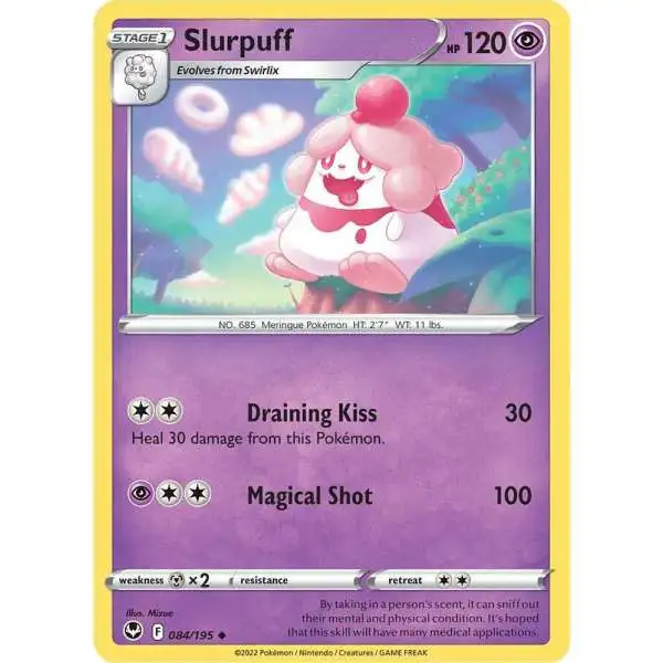 Pokemon Trading Card Game Sword & Shield Silver Tempest Uncommon Slurpuff #84