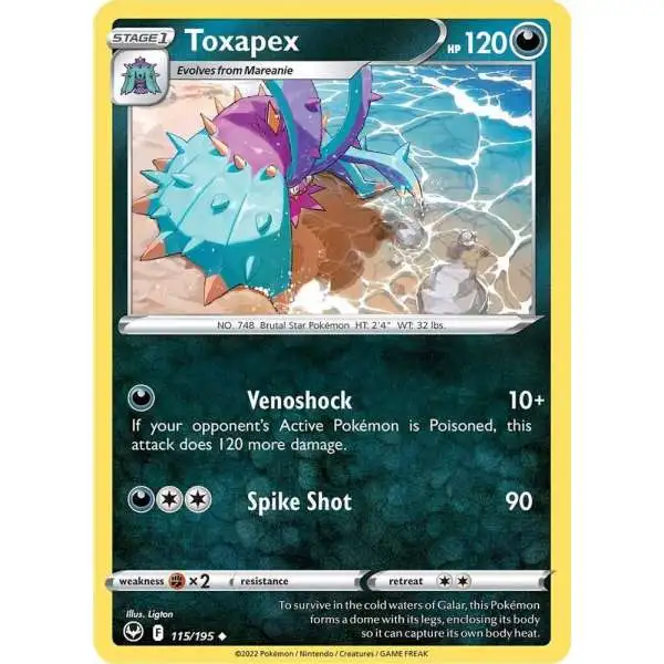 toxapex pokemon card value [Psychic][Psychic] Spike Shot 70. Toxapex - 63/149 - Sun