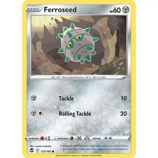 ferroseed pokemon card - 130/202 - Sword & Shield Pokmon Hit Points60 HP Form Ferroseed - 121/195 (Reverse Foil)