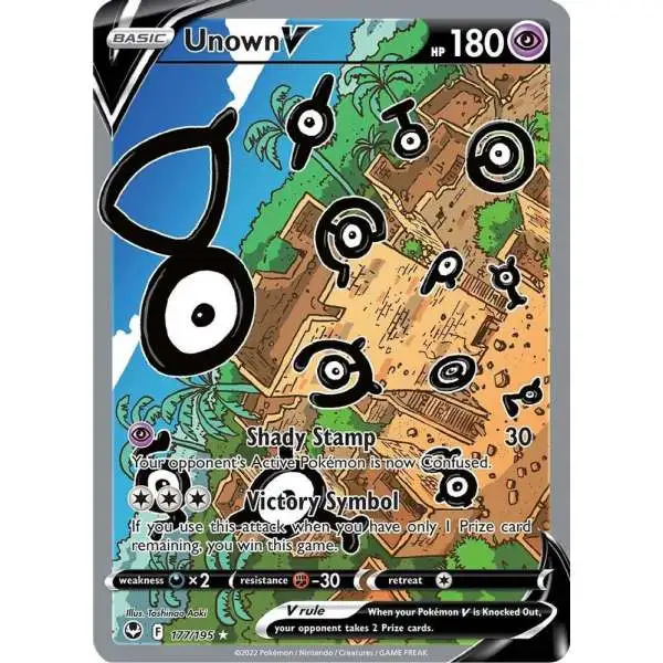 Pokemon Trading Card Game Sword & Shield Silver Tempest Ultra Rare Unown V #177 [Alternate Full Art]