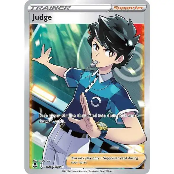 Pokemon Trading Card Game Sword & Shield Silver Tempest Ultra Rare Judge TG25 [Full Art Trainer Gallery]