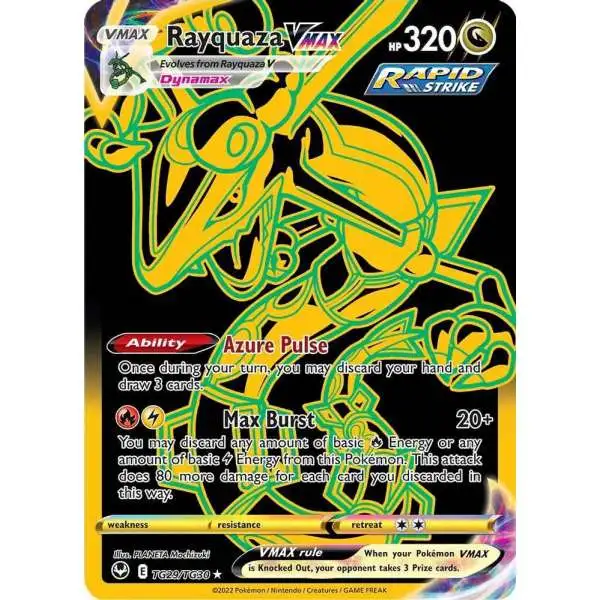 Pokemon Trading Card Game Sword & Shield Silver Tempest Secret Rare Rayquaza VMAX TG29 [Secret]