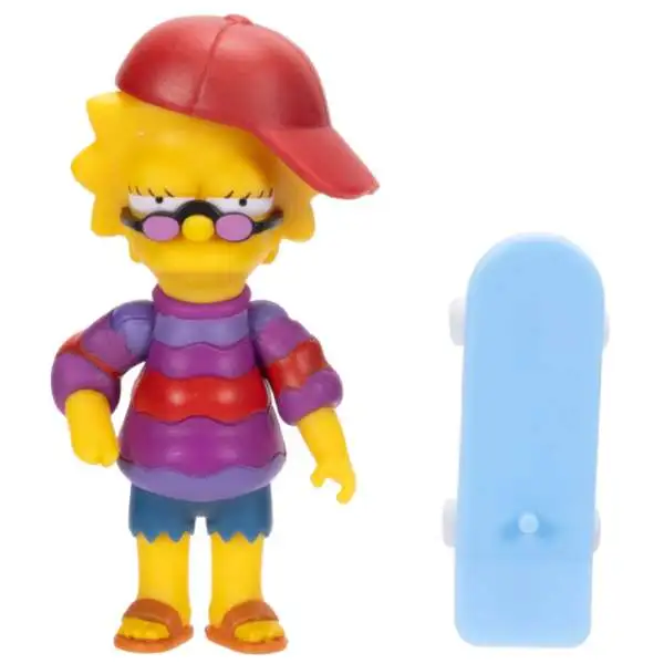 The Simpsons Wave 6 Cool Lisa with Skateboard 2.5-Inch Mini Figure