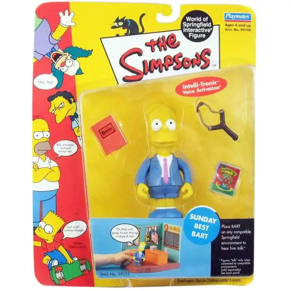 The Simpsons Series 2 Bart Simpson Action Figure [Sunday Best, Damaged Package]