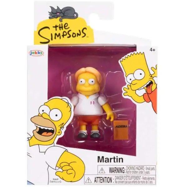 The Simpsons Scaled Figures Wave 4 Martin Prince 2.5-Inch Mini Figure [Algebra Book]
