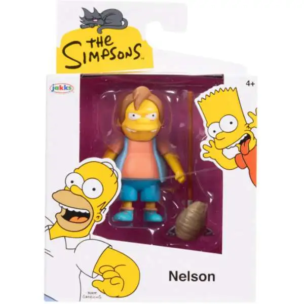 The Simpsons Scaled Figures Wave 4 Nelson Muntz 2.5-Inch Mini Figure [Rake & Beehive]