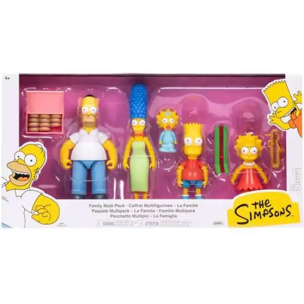 The Simpsons フィギュア 5体セット The Simpsons Family Homer, Marge, Bart, Lisa Maggie 2.5 Action