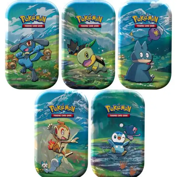 Pokemon Sinnoh Stars Set of 5 Mini Tins [2 Booster Packs Per Tin]