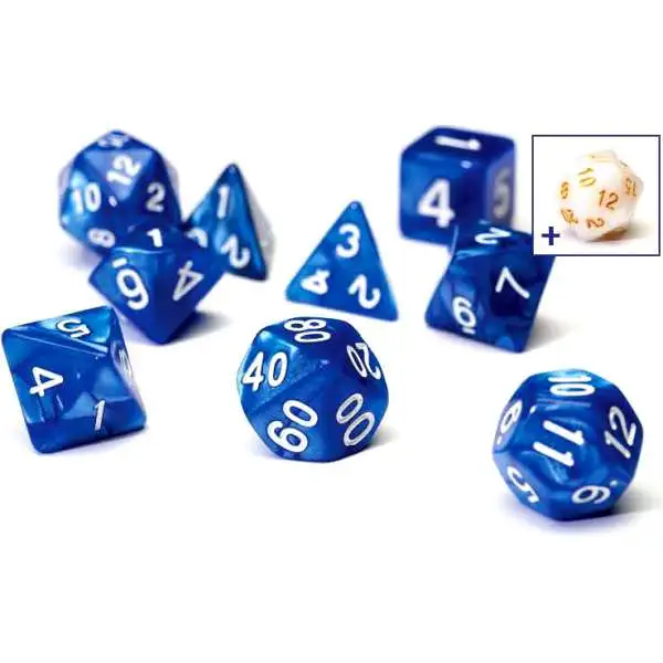 Sirius Dice Pearl Blue Polyhedral 7-Die Dice Set