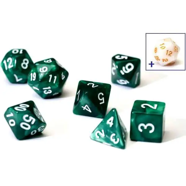Sirius Dice Pearl Green Polyhedral 7-Die Dice Set