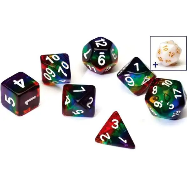 Sirius Dice Rainbow Polyhedral 7-Die Dice Set