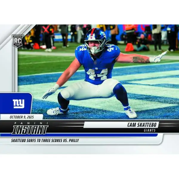 NFL New York Giants 2025 Instant Football Cam Skattebo #138 [Rookie]