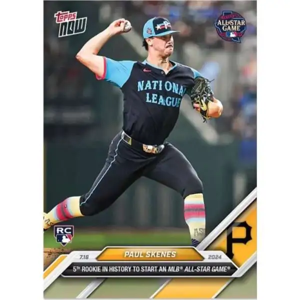 MLB Pittsburgh Pirates 2024 NOW Baseball Paul Skenes #436 [Rookie, 5th Rookie in History to Start an MLB All-Star Game]