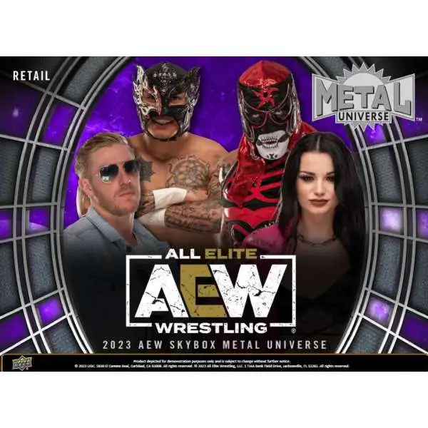 AEW All Elite Wrestling 2023 All Elite AEW Wrestling Skybox Metal Universe Trading Card BLASTER Box [5 Packs] (Pre-Order ships May)